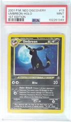 V1936: 2001: Umbreon: 13/75: 1ST Edition: Neo Discovery: PSA: 9: NM: 102261349